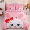 Cute Tiger  Little Rabbit 2/3 Piecebedroom setChildren'sGift Teenagers Adulte Microfibre Double Bed Single Bed Duvet Cover