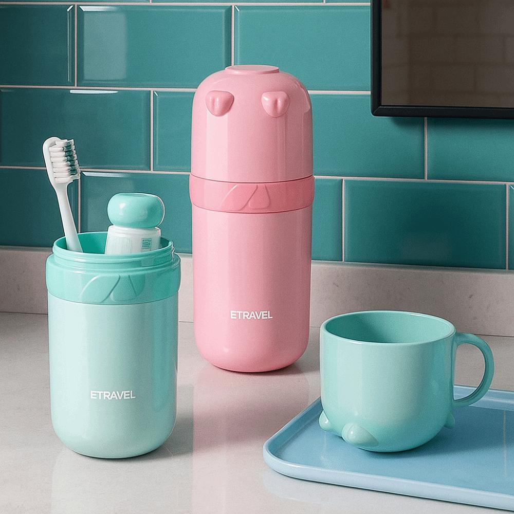 Dustproof Travel Mouthwash Cup Detachable Brushing Cup Creative Toothbrush Toothpaste Cup  Children