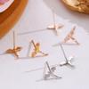 Personality Metal Stud Earrings Small Flying Dragon Stud Earrings Vintage Dragon Earrings  Daily
