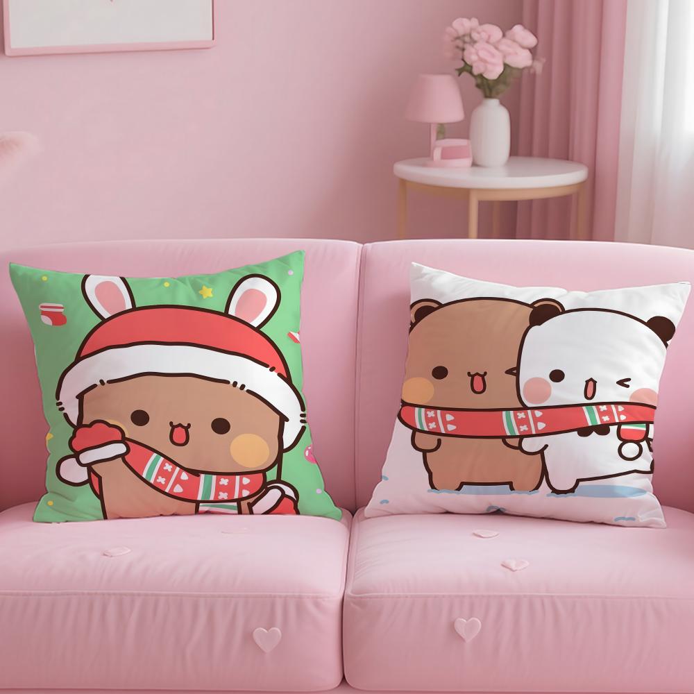 popular cartoon yier bubu Cushion Cover Soft  EasyWash Pillow Case  Versatile for Couch Bed Travel and Office