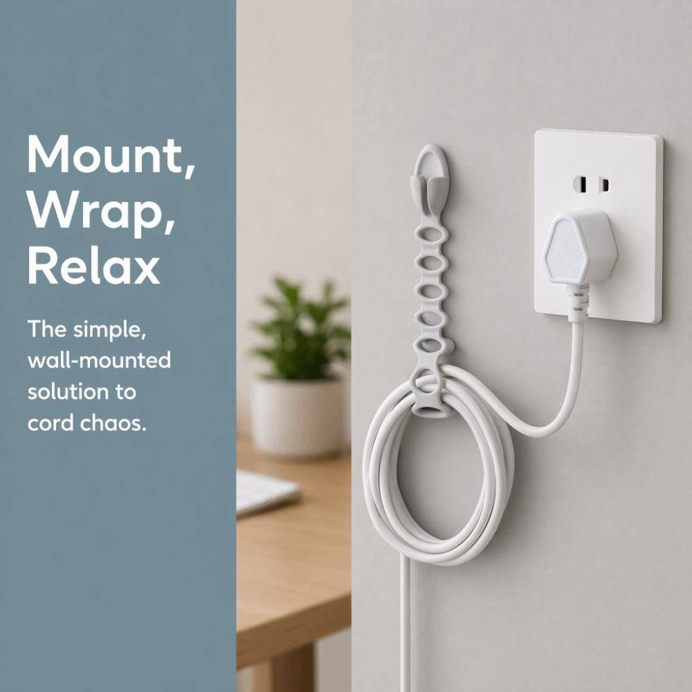 Traceless Silicone Cable Organizer Wall-Mounted Cord Wrapper Cable Wire Organizer Air Fryer