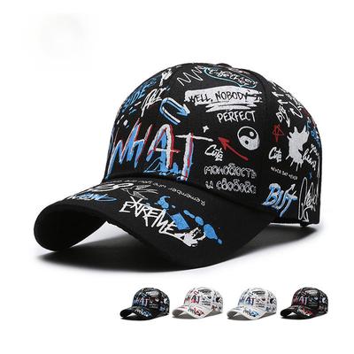 Spring Fashion Graffiti Letter Print Hardtop Baseball Cap Personalized Hip Hop European and American Versatile Sunscreen Visor