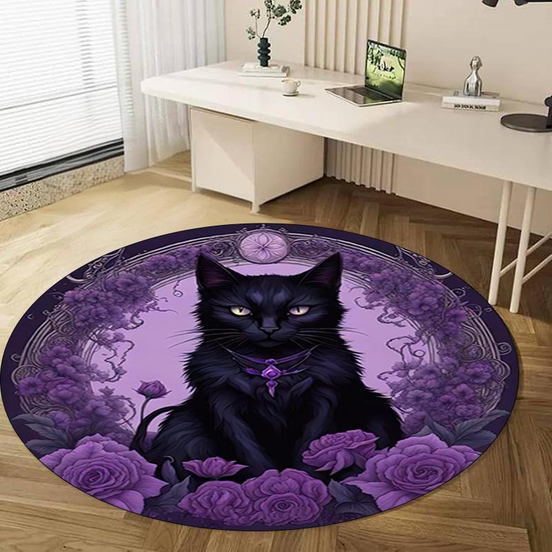 Animal Circular Rug Office Decorative Carpet For Living Room Bedroom Door Mat Floor Rug Computer Chair Area Rug