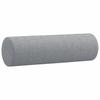 3 Seater Sofa with Decorative Cushions Light Grey 180 cm Fabric