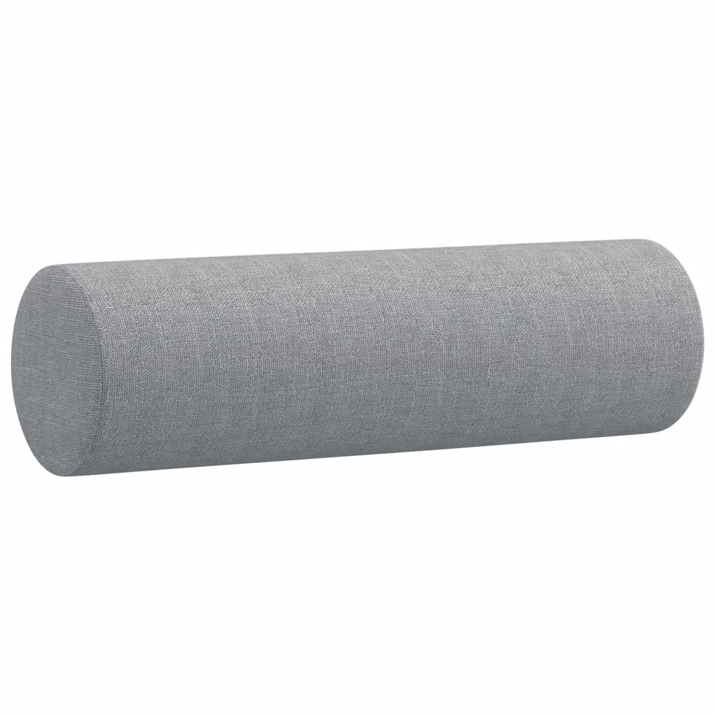 3 Seater Sofa with Decorative Cushions Light Grey 180 cm Fabric