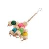 Parrot Chewing Toy Colorful Safe Relieve Anxiety Hanging Parrot Sepak Takraw Toy for Birds Parrots