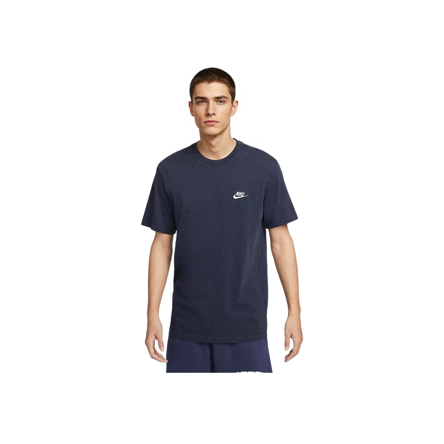 Nike As M Nsw Tee Club Novelty Comfortable Soft Crew Neck Pullover Solid Color Small Logo Short Sleeve T-Shirt Men Tops Blue FJ1082451 XL