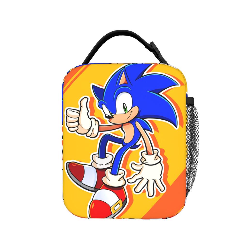 Sonices Cartoon Game Lunch Bag  Office Lunch Box For Child Fun Print Thermal Lunch Bags Waterproof Portable Cooler Bag