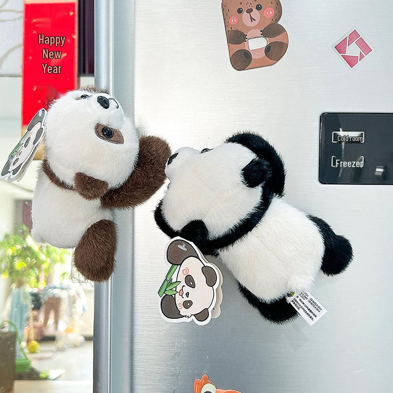 Adorable Panda Snap Bracelet & Magnet Plush Doll Gift for Kids