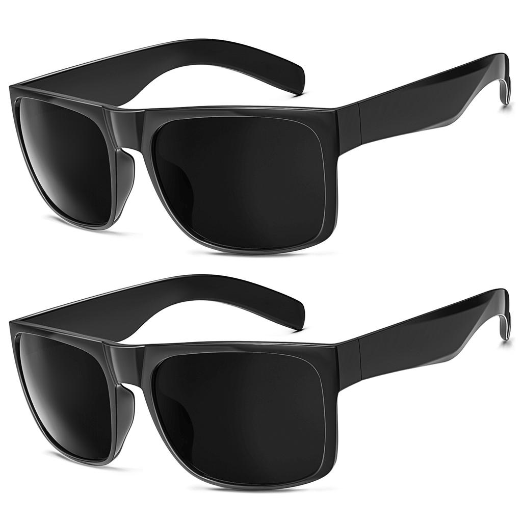 Gafas de Sol Maxjuli Cabeza Grande Negro Oscuro Para Hombres Cuadradas Extra Grandes W8004