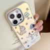 Gilt Cute Cute Pet Suitable for Iphone17 Mobile Phone Case 16 Laser 15Promax Generation 14 Cartoon 11 Electroplating