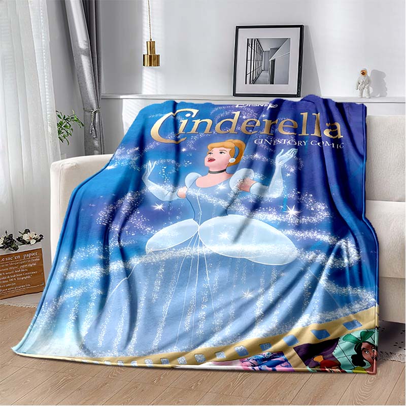 6 Größen Prinzessin Cinderella Cartoon Weiche Flanell Flauschige Decke Campingdecke für Kinder Sofa Überwurf Dünne Decke Weibliches Geschenk