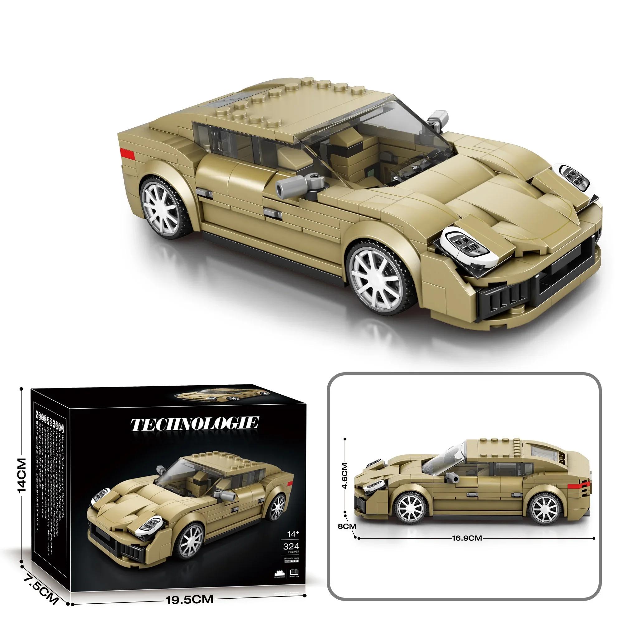 

324PCS Luxury Coupe Building Blocks Classic Speed Car Model Technology Bricks Desktop Decoration Kids DIY Toys Birthday Gift With Box