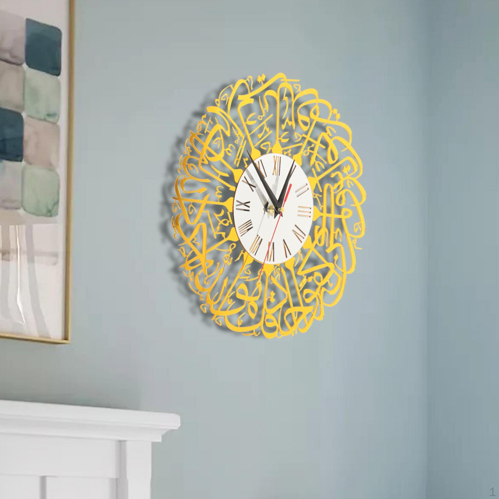 

Элегантные настенные часы Рамадан для домашнего декора - 18 дюймов, круглые, подвесные Style E