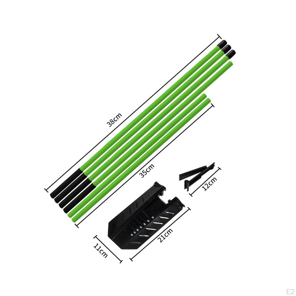 Golf Alignment Sticks Holder Swing Training Lightweight for Men Women with Angle Plate