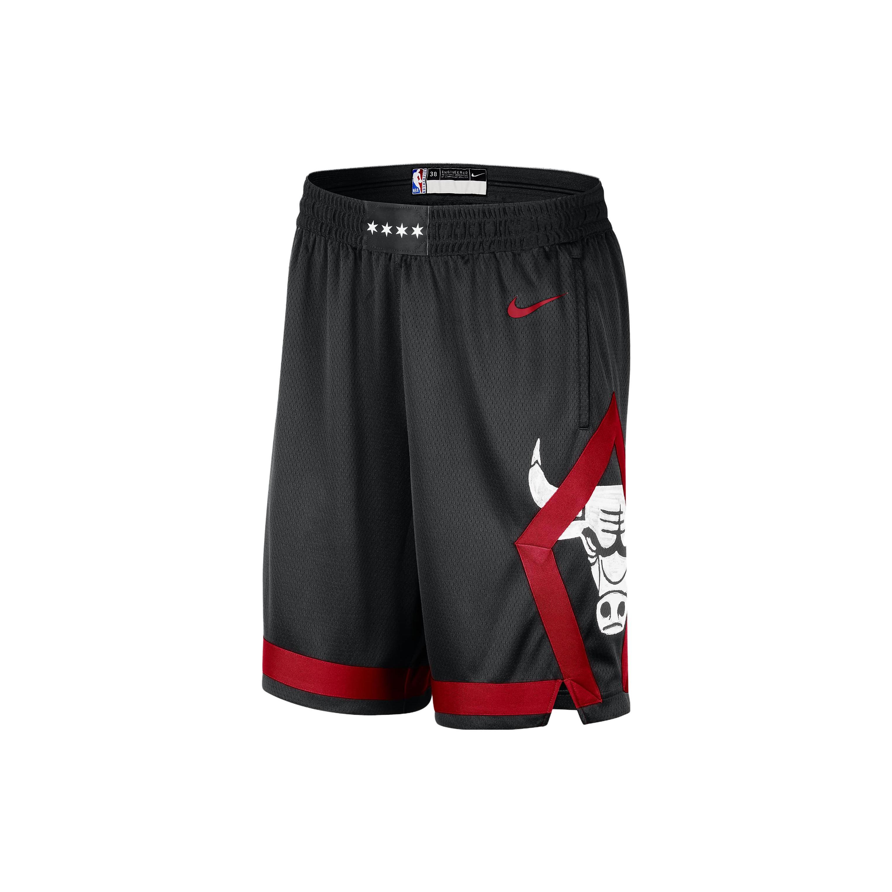 

New Nike Nba Chicago Bulls City Edition Swingman Shorts DX8697-010 XXXL