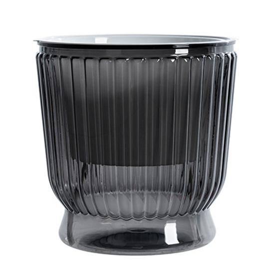 Self Watering Plant Pot Plastic Flower Pot with Water Reservoir Wick Ropes Modern Indoor Planter for Home Office