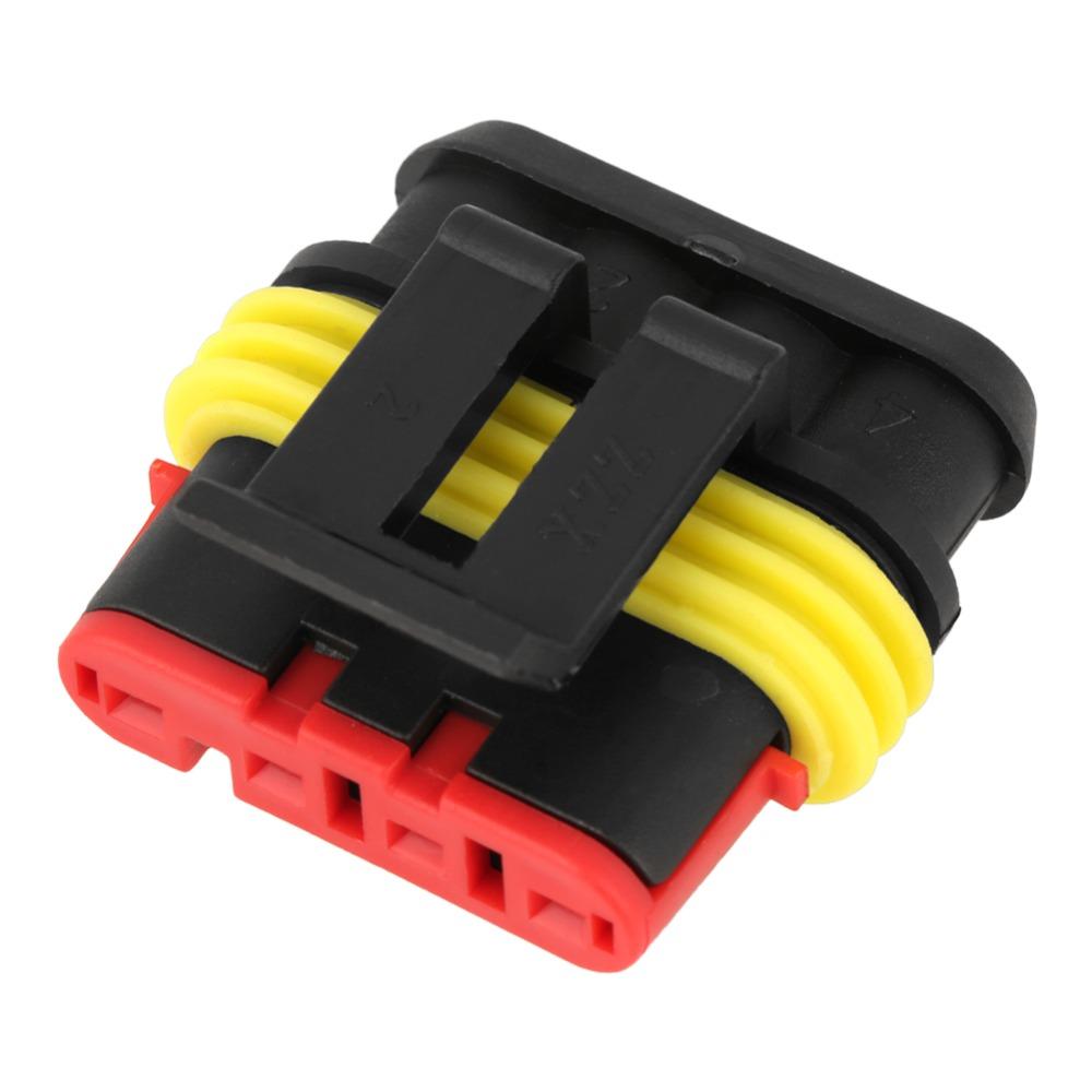 5 Kits Nylon PA66 Car Wire Connector Sealed Waterproof Wire Connector Plug Scooter Use