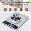 High-Precision Tempered Glass Kitchen Scale, 15kg Capacity