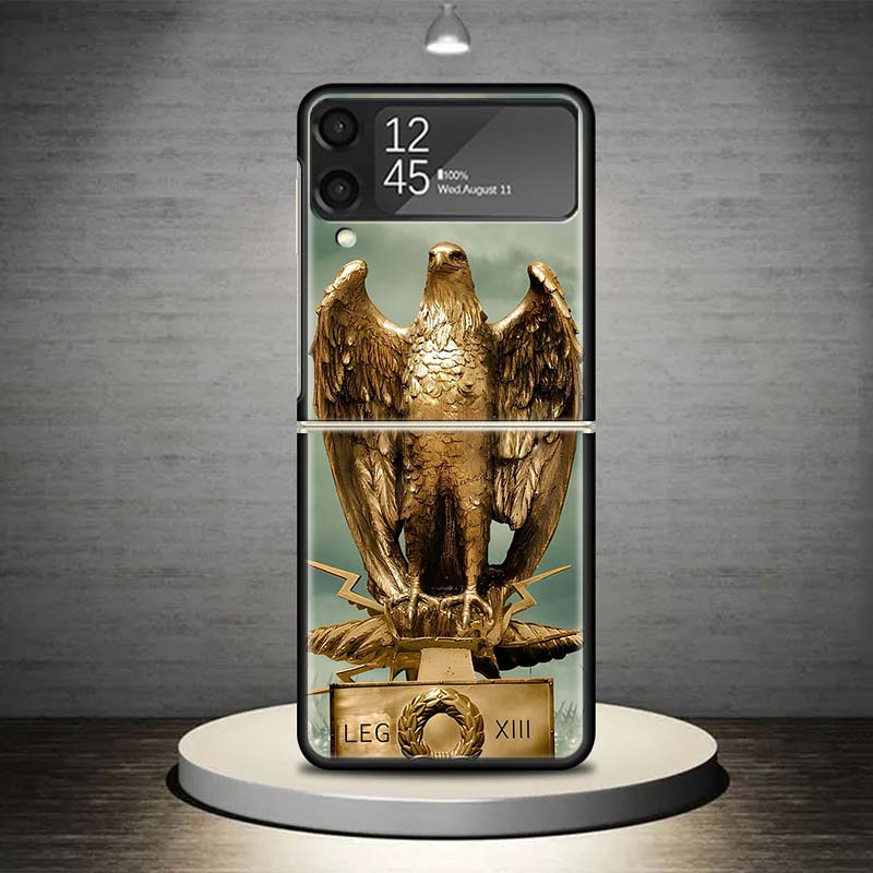 SPQR Roman Imperial Legionv Phone Case For Samsung Galaxy Z Flip 7 6 5 4 3 5G Shockproof Cover Z Flip7 Flip6 ZFlip5 Flip3 Flip4
