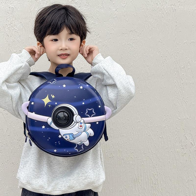 Kids Backpack With Cartoon Astronaut Pattern Eva Durable Water Resistant School Bag For Toddlers