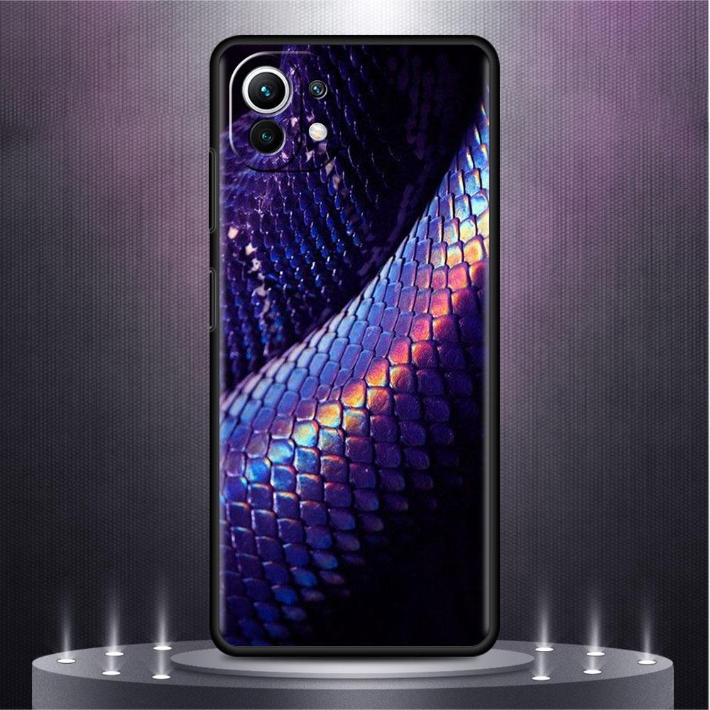 Husă Pentru Xiaomi Mi Poco X3 X4 NFC M3 Mi 11 11T 10 T 9T 12 9 10T Lite Silicon Spate Husă Telefon Imprimeu Piele de Șarpe