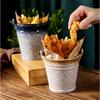 Ceramic Tableware Snack Plate French Fries Bucket Ktv Bar Ice Bucket Fried Food Buckets Oil Paper Fruit Salad Bowl Dessert Plate