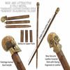 Antique Style Victorian Vintage Designer Brass Handle Cane Wooden Walking Stick
