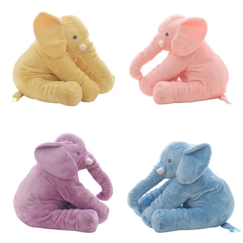 Cute Elephant Stuffed Plush Pillow Doll Back Cushion Home Decor Kids Gift Toy