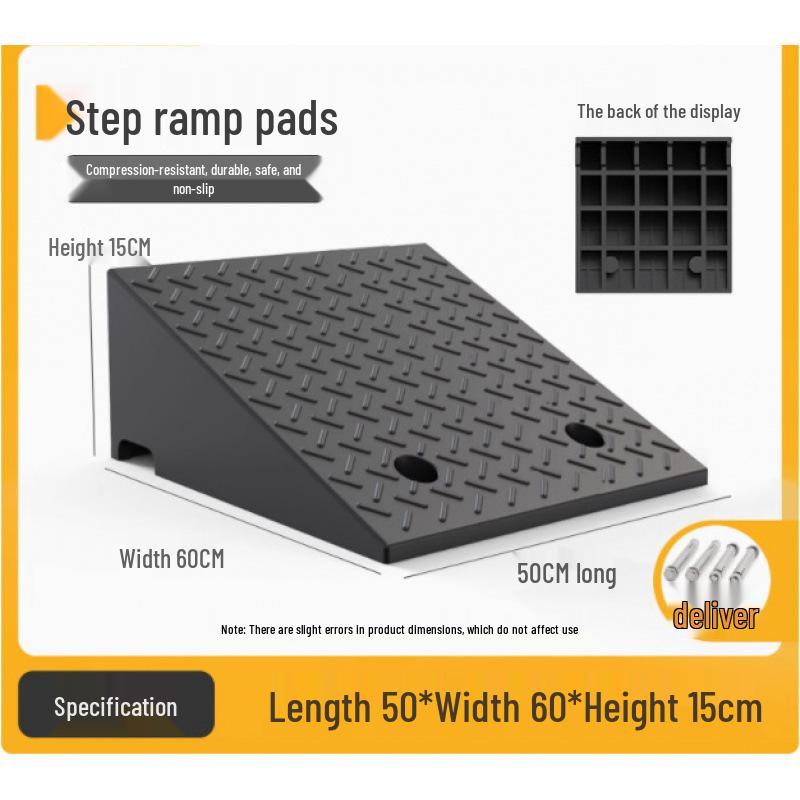Rubber Curb & Threshold Ramp Mat for Home and Car 