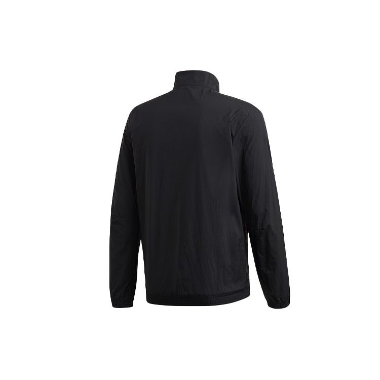 Adidas Solid Color Woven Sports Stand Collar Jacket Men jackets Black FL3902