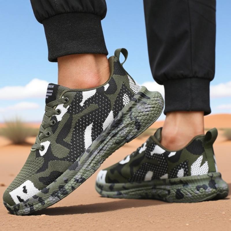 Camo Sports Sneakers Lightweight Comfort Eye Catching Pattern Running Hiking Shoe Urban Chic Breathable Stylish Camouflage Shoes