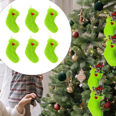 6x Christmas Stockings Socks Holiday Decor Party Decoration Favors Plush for Bedroom