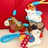 Funny Horse Year Pendant Cartoon Bag Charm Cute Plush Horse Keychain  New Year Gift