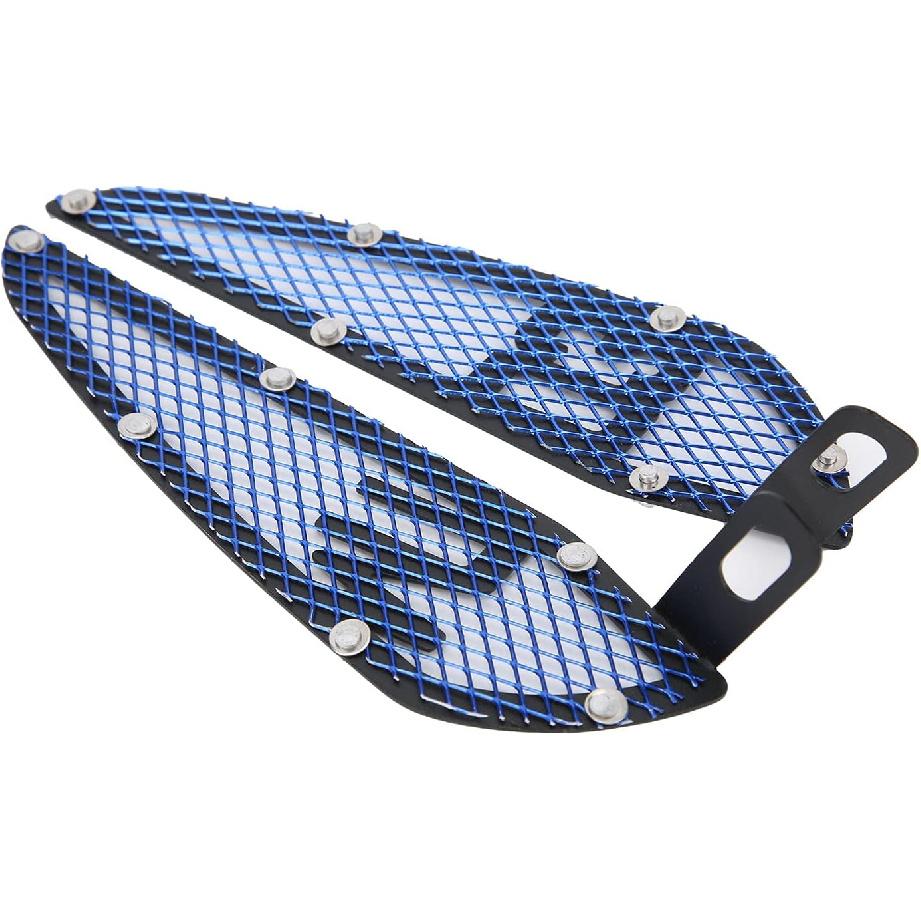 KIMISS 2PCS Motorcycle Fuel Air Intake Trim, Aluminum Gas Side Frame Trim Cover Replacement for MT03 2020‑2021(Blue)