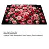 Roses Bathroom Rug Super Absorbent Diatomaceous Earth Bath Mat Non-Slip Door Mat Floral Floor Mat for Kitchen Entrance Shower