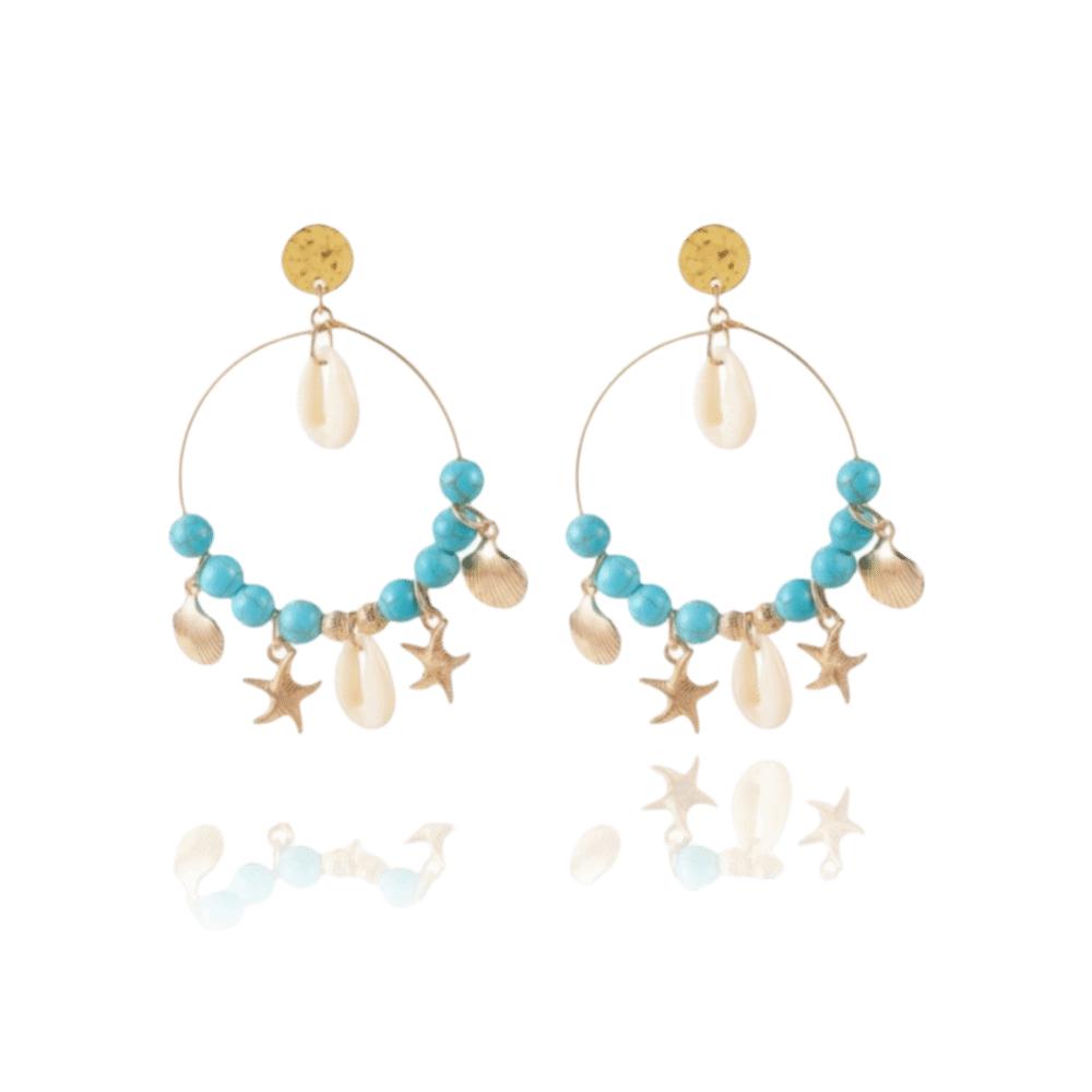 Tassel Starfish Dangle Earrings Bead Drop Earrings Fashion Jewelry Irregular Earrings Party