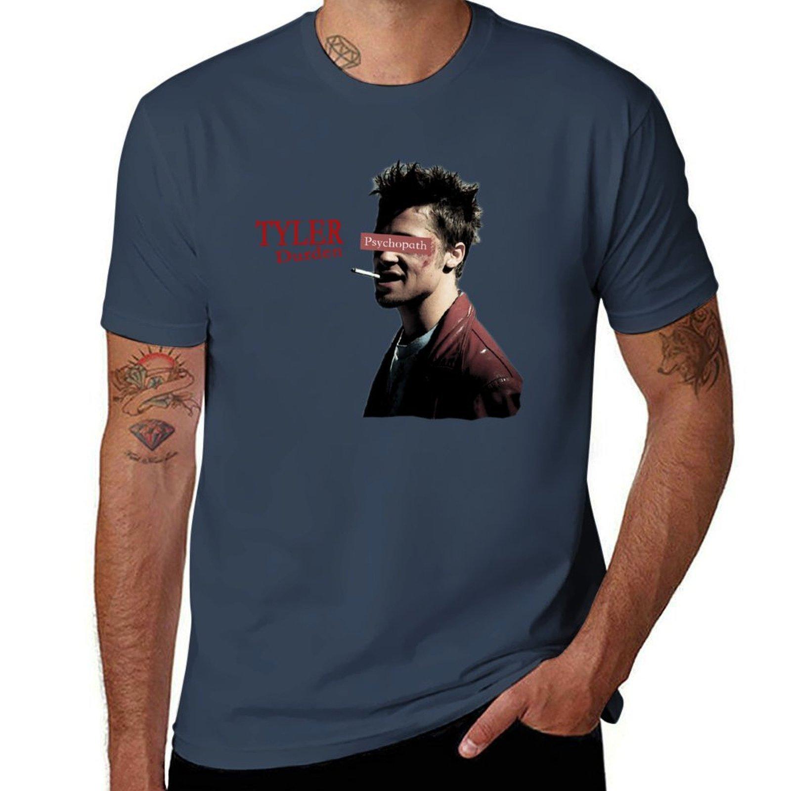 Tyler Durden Psychopath Tshirt Work Style Casual Tshirt S