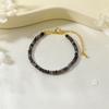 Simple Natural Semi-Precious Stone Fine Flash Bracelet, Amethyst Agate Bracelet, Daily Commuter Bracelet.