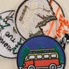 Round Badge Camping Series Iron-On Embroidered Patch for Clothing Accessories