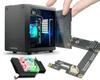 ElectroCookie Mini PC Case for Raspberry Pi 5 NVMe SSD PCIe HAT Active RGB Lighting Cooler Case HAT M.2 & (Black + M.2 [ECR5 SSDS])