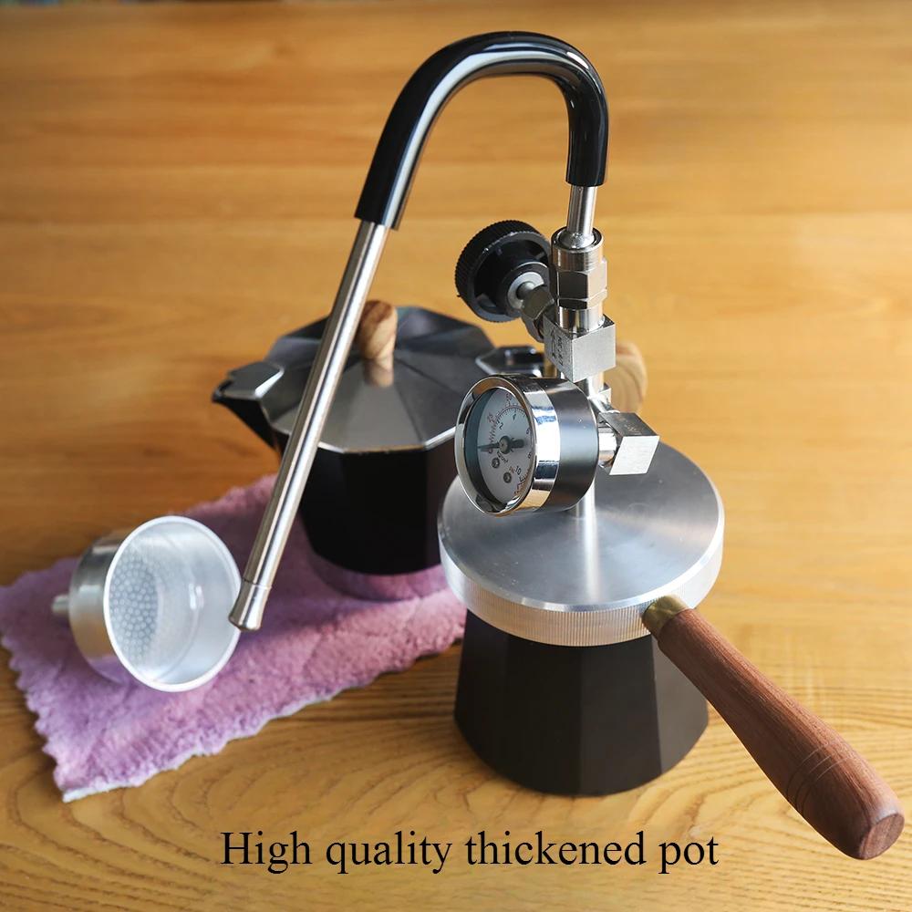 Steam Milk Bubbling Machine Export Manufacturer Double Layer Tube 4bar Non Void Label Thick Mocha Pot Flower Pulling Portable