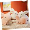 LIFKOME Fluffy Plush Rabbit Stuffed Animal Toy for and Pink Pillow, Birthdays, Celebrations, Christmas, 20cm,