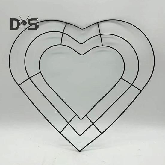 Bienenstock-Kranzrahmen, Herz-Metalldrahtform, bienenförmige Drahtrahmen-Kranzform für Blumenbänder, DIY-Kranz, Heimdekoration