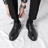 Leisure business men's leather shoes Luxury men's  Wedding Fashion Party Office Outdoor Strolling Brown Shoes 38-44