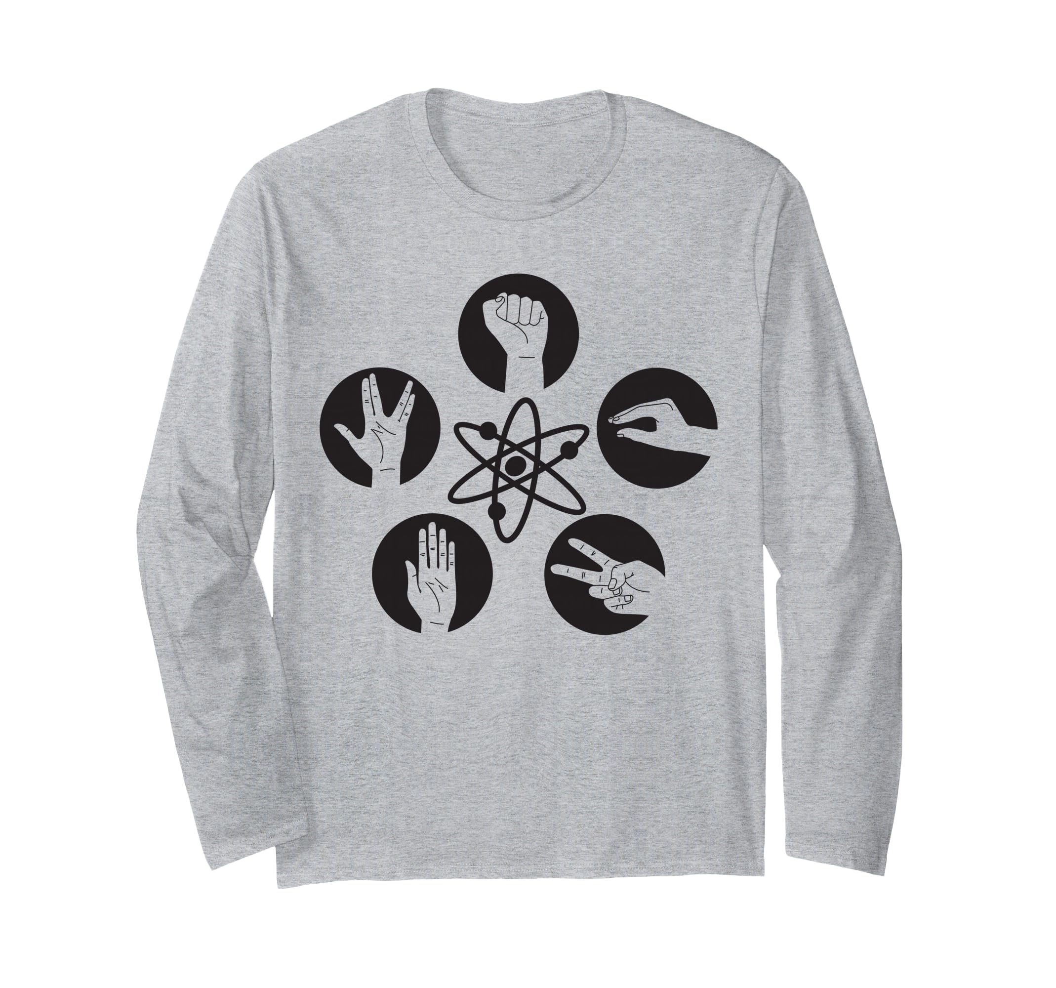 Big Bang Theory Logo Rock Lizard Spock Long Sleeve T-Shirt