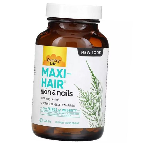 Vitamine für Haut und Nägel, Maxi-Hair, Country Life 90 tab Vanilla (36124020)