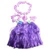 Kinder Sommer Hawaiianischer Gras-Lei Rock Strandkleid Blumenarmband Kostüm Anzug