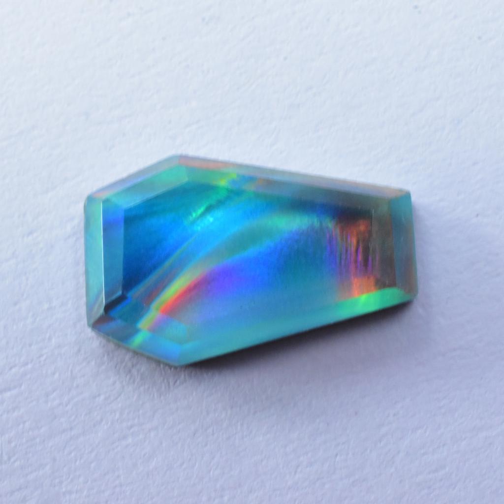Lab-Created Opal Loose Gemstone Fancy Cut 6.65 ct Boulder Doublet for Jewelry Making and Crafts