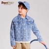 PawinPaw Boys' Cartoon Bear Vintage Print Denim Jacket
